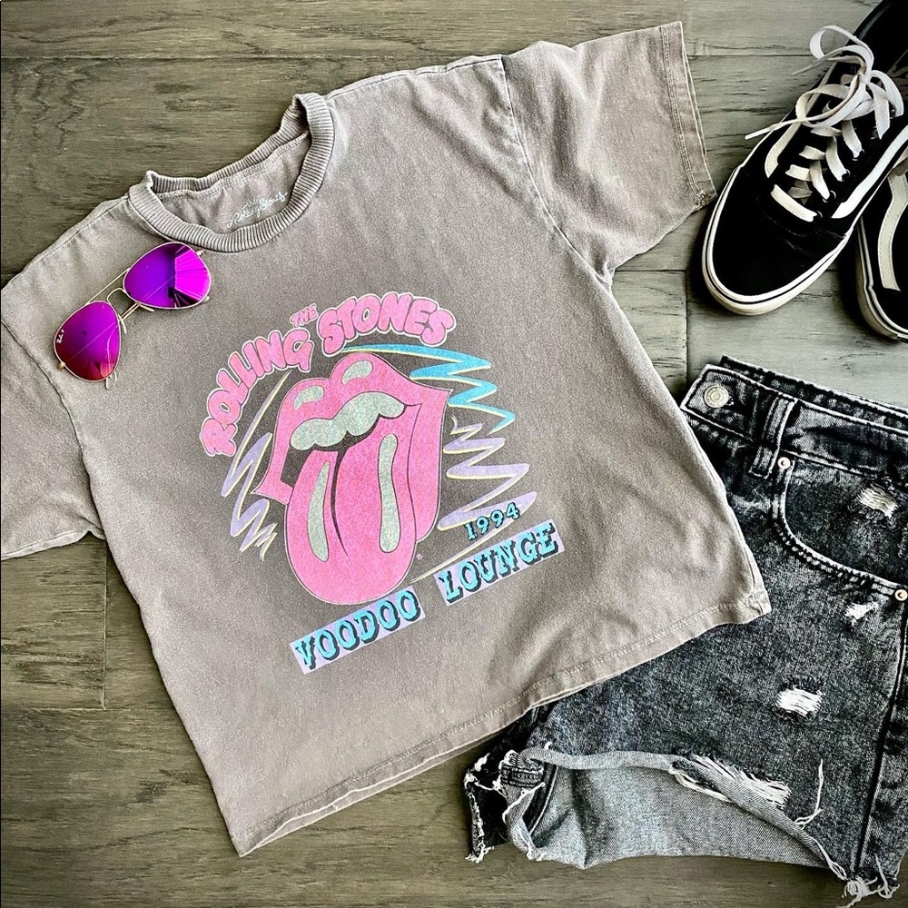 𝖠𝖤- The Rolling Stones Crop t-shirt // EUC